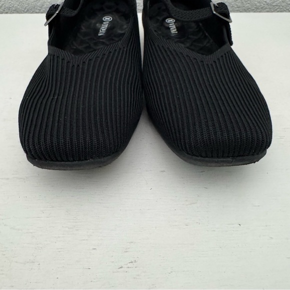 Vivaia Margot Square Toe Mary Jane Black Comfort Flat Shoes Size 43 - Picture 2 of 14